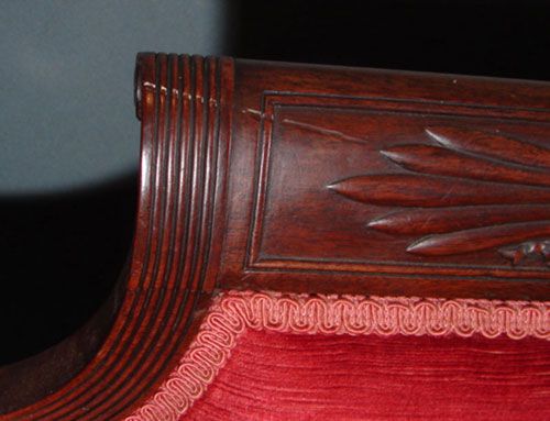 Antique Federal Style Mahogany Settee / Sofa - 4