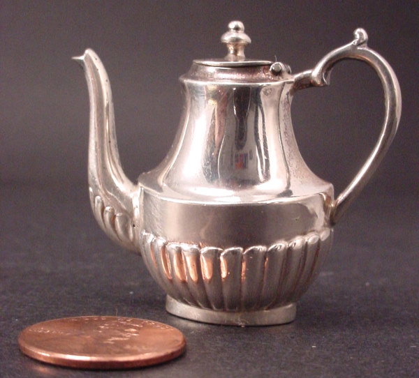 22A: Sterling Silver Miniature Coffeepot w/"M" hallmark
