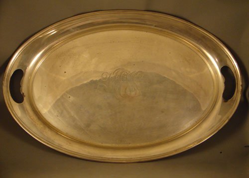 Whiting Sterling Silver Tray. Incredibly heavy! Fanc