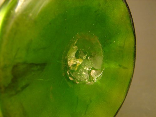 Antique Art Glass Vase. Victorian emerald green gl - 6