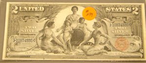 $2 Silver Certificate Educational Series 1896 cri