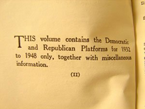 Book Titled " Platforms of the Two Great Politica - 3