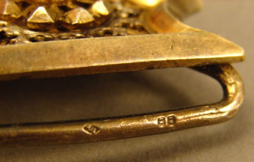 Gilt Silver Handmade Belt with faux opals. Silver h - 7