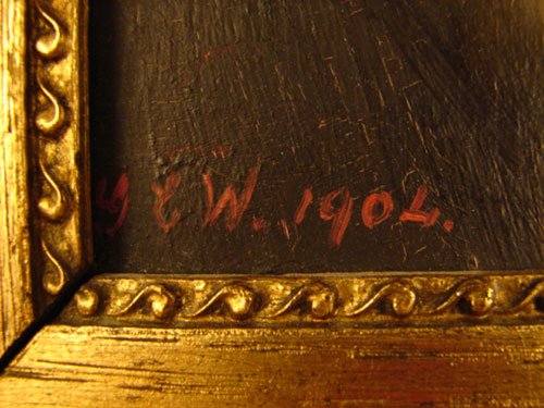 Antique Oil Painting on Canvas, Portrait of a cat. - 5