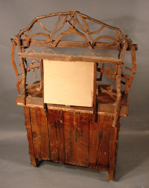Very Rare Rustic / Adirondack Twig Decorated Wash - 7