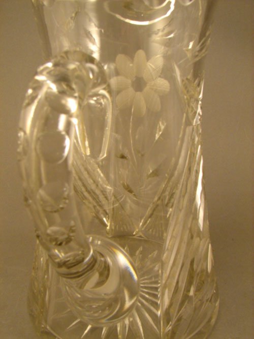 American Brilliant Period ABP Cut Glass Pitcher w - 3