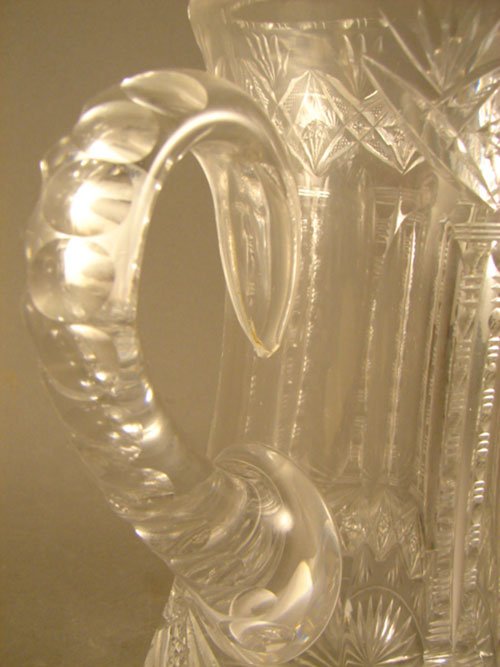 American Brilliant Period ABP Cut Glass Pitcher w - 4