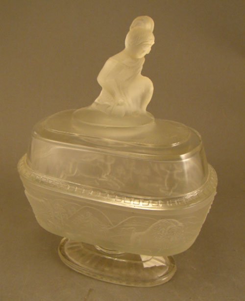 Westward Ho Gillinder & Sons EAPG Oval Compote. T