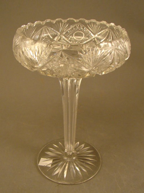 American Brilliant Period ABP Cut Glass Pedestal