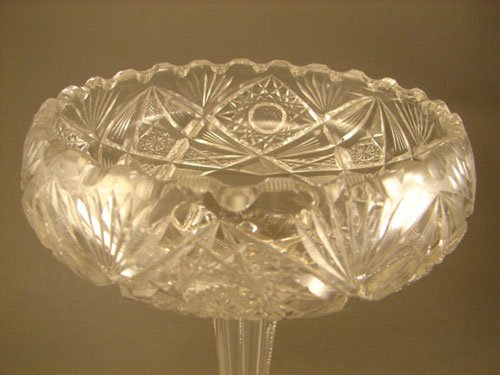 American Brilliant Period ABP Cut Glass Pedestal - 2