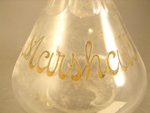 Antique Barber / Cologne Bottle in Clear Glass. I - 4