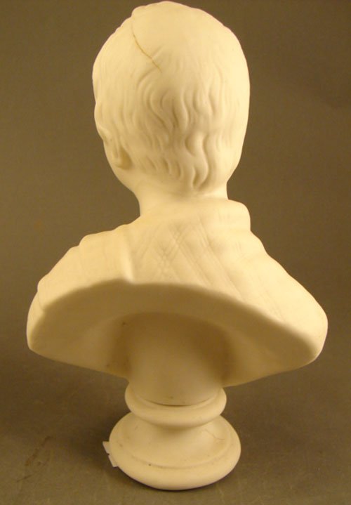 Two Antique Parian Porcelain Busts of Man and Wom - 3