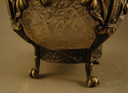 Antique Figural Sweet Meat Jar. Silver plate Hold - 3