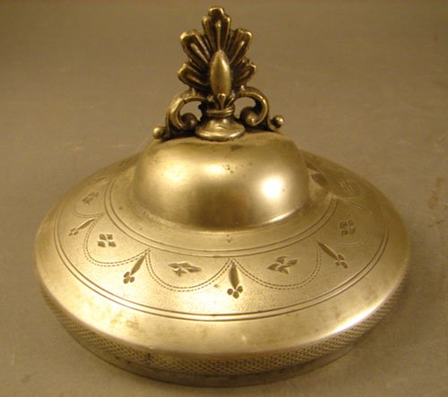 Antique Figural Sweet Meat Jar. Silver plate Hold - 6