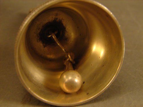 Sterling Silver Bell monogrammed "R" measures: 3 - 4