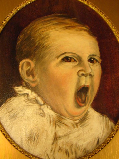 Antique Oil Painting on Artist Board. Portrait of