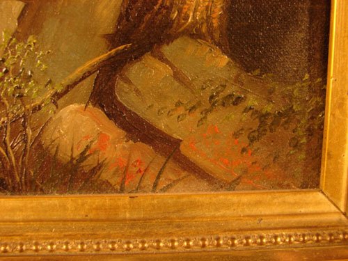 Antique American Oil Painting on Canvas. Landscap - 5