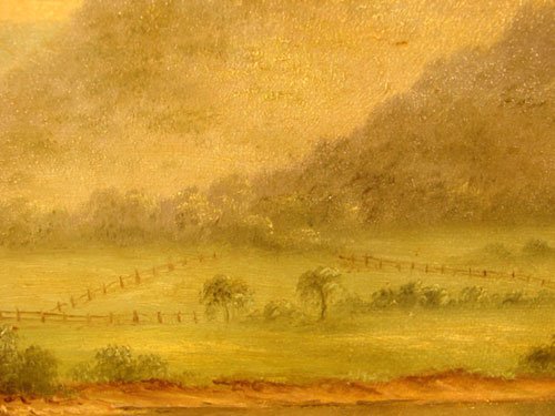 Antique American Oil Painting on Canvas. Landscap - 8