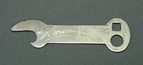 Ryan's Pure Beers Syracuse NY Antique Bottle Open