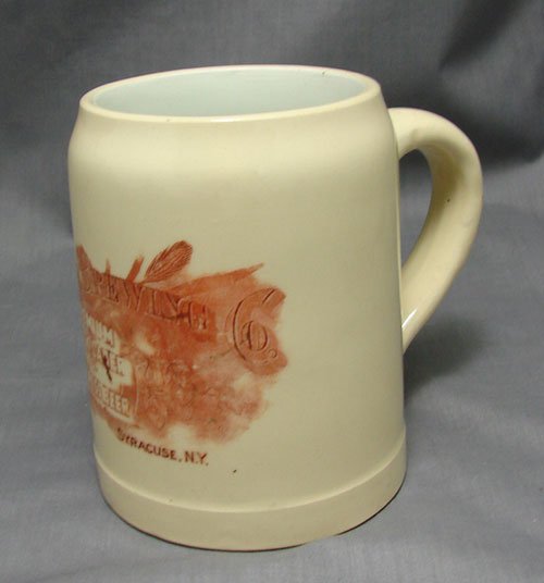 Haberle Brewing Co Syracuse NY Porcelain Mug. Ant - 2