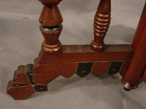 Eastlake Victorian Antique Walnut Plant Stand wit - 4