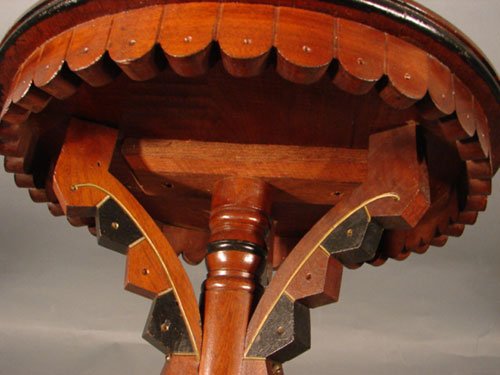 Eastlake Victorian Antique Walnut Plant Stand wit - 5