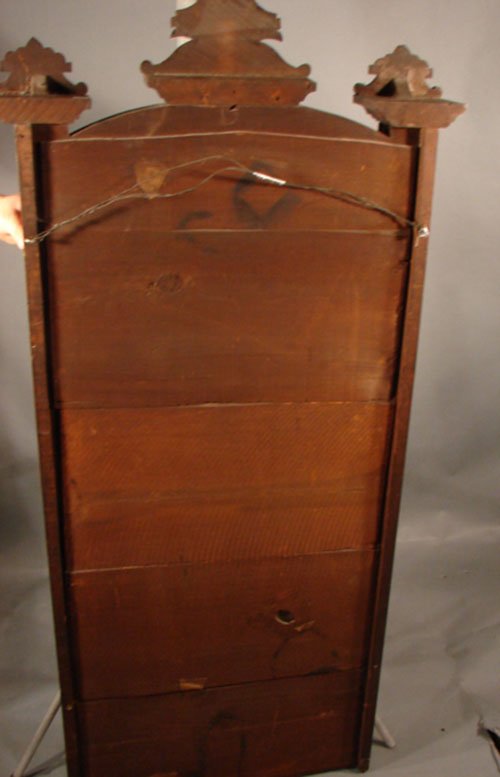 Eastlake Victorian Walnut Hanging Mirror with gil - 7