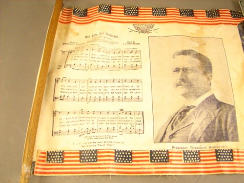 Theodore Roosevelt Campaign Flag with Portrait an - 2