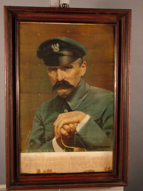 Jozef Pilsudski Portrait. Color Lithograph on pap - 2