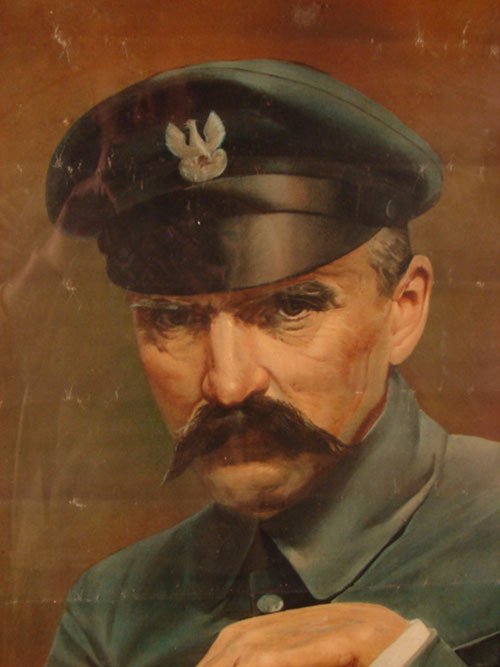 Jozef Pilsudski Portrait. Color Lithograph on pap - 3