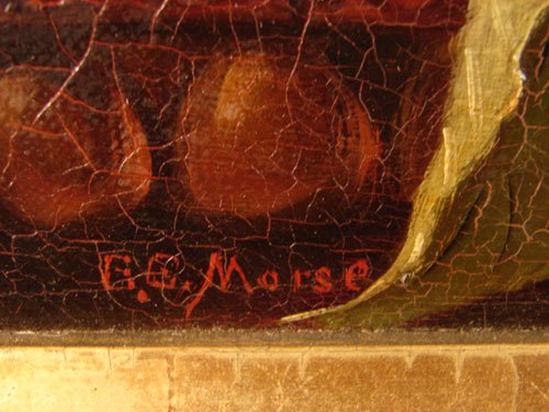 E E Morse signed Oil Painting on Canvas. Still li - 6