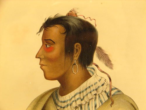 J.T. Bowman Hand Colored Lithograph titled " ME - - 3