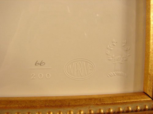 Beautiful Colored Lithograph Print after original - 7