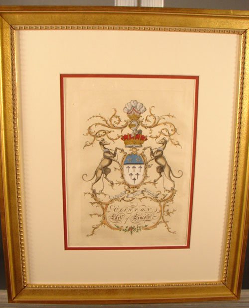 "Clinton" Coat of Arms Family Crest. Original Ant - 2