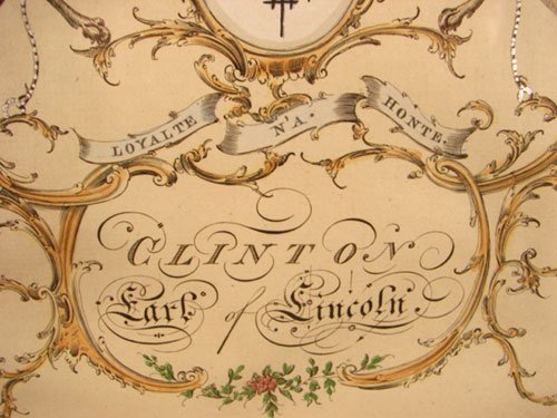 "Clinton" Coat of Arms Family Crest. Original Ant - 4
