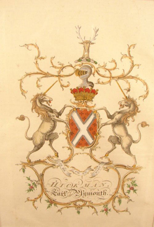 1140 "Hickman" Coat of Arms Family Crest. Original Ant