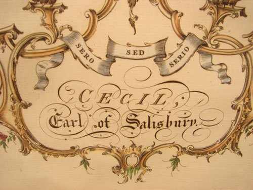 "Cecil" Coat of Arms Family Crest. Original Antiq - 4
