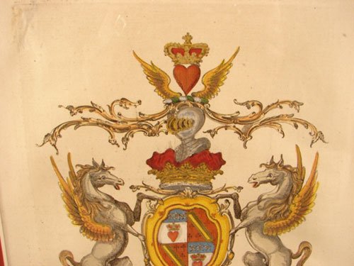 "Douglas" Coat of Arms Family Crest. Original Ant - 3