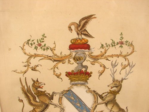 "Stanley" Coat of Arms Family Crest. Original Ant - 3