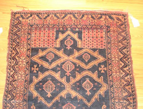 Antique Baluchi Oriental Estate Carpet / Rug. App - 2