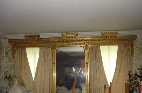 Antique Gilt Pier Mirror with double valence. - 2