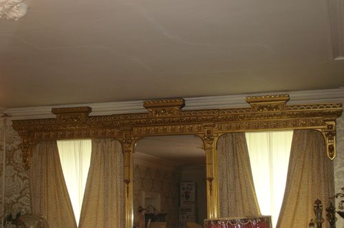 Antique Gilt Pier Mirror with double valence. - 3