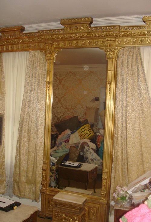 Antique Gilt Pier Mirror with double valence. - 3