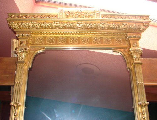 Antique Gilt Pier Mirror with double valence. - 6