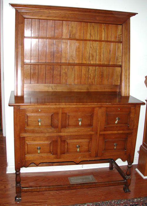 Stickley Signed Cherry Pewter Cupboard