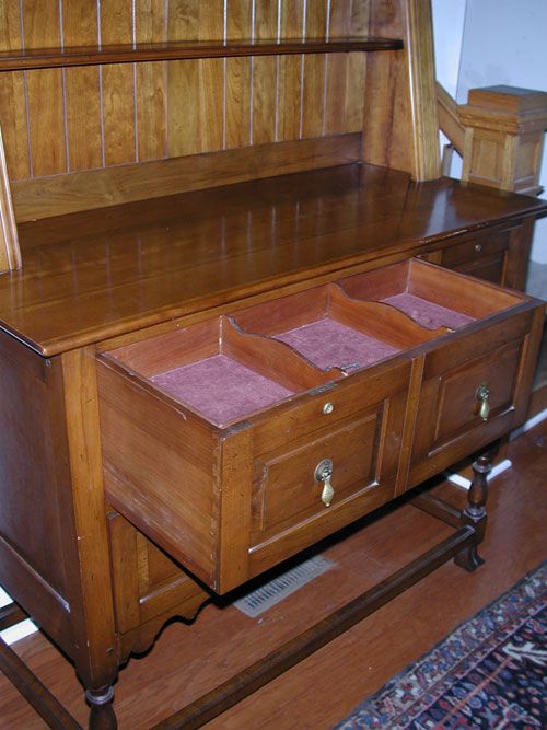 Stickley Signed Cherry Pewter Cupboard - 4