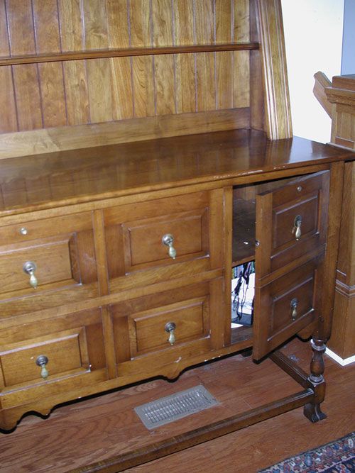 Stickley Signed Cherry Pewter Cupboard - 5