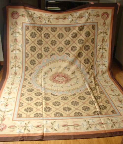 Aubusson Handmade Carpet. Fine Tapestry Type Flat - 3
