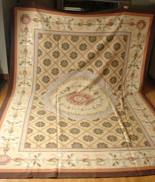 Aubusson Handmade Carpet. Fine Tapestry Type Flat - 4