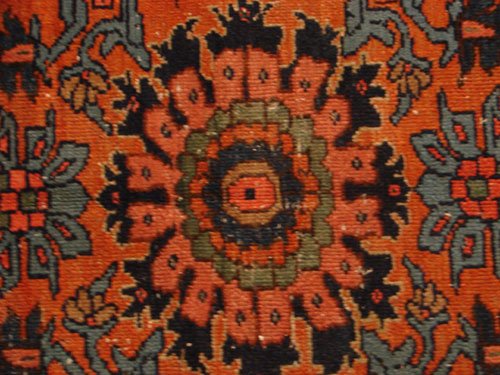 Oriental Rug / Mat. Approximately 3'7" x 3'1" - 2